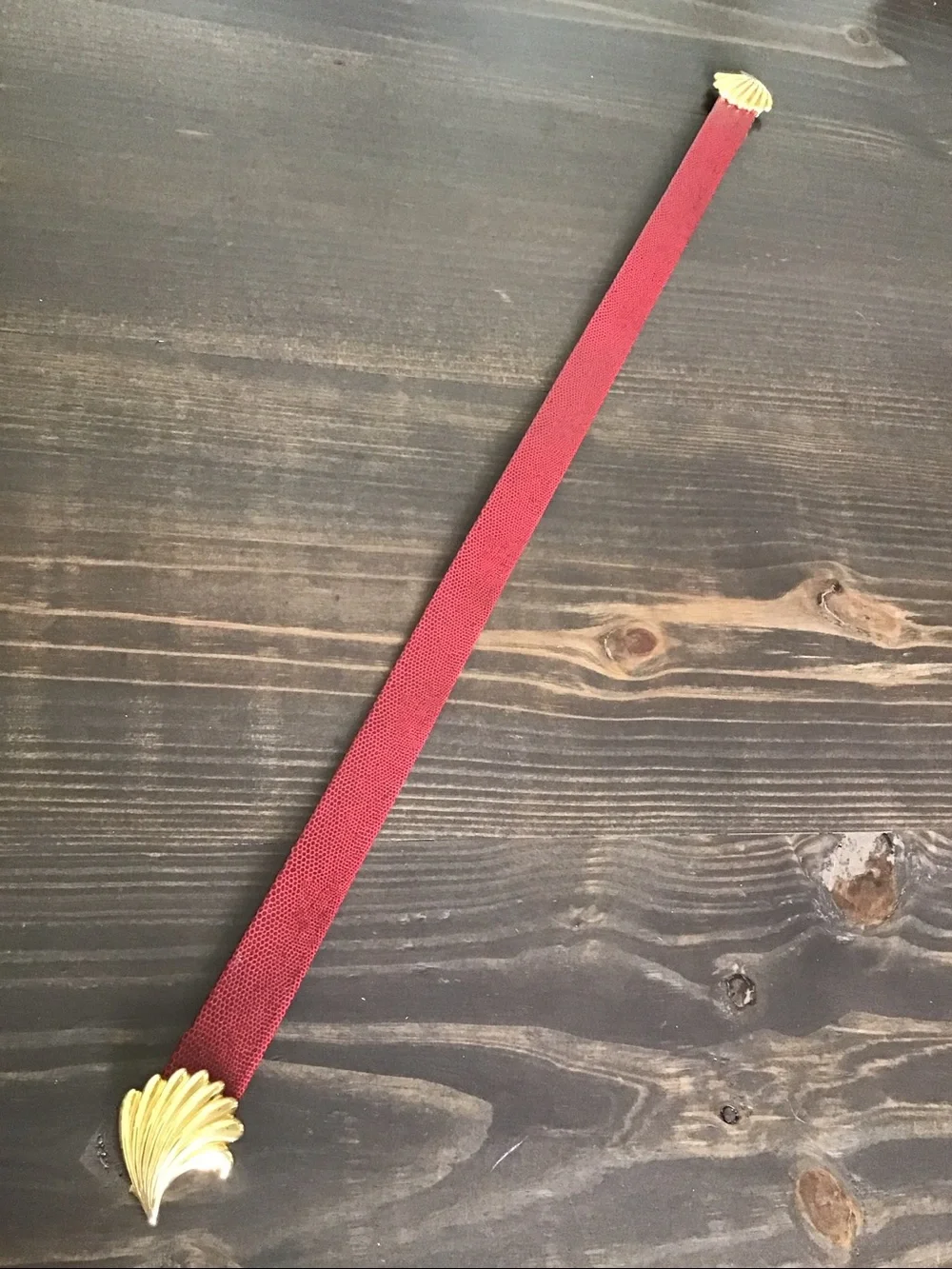 Red Snake Skin look belt.